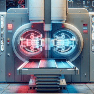 closeup colorful image of CT scaner