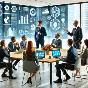 Role of IT resellers and consultation-scene-where-IT-experts-are-discussing-strategies-with-business-leaders