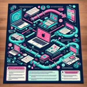 Diagram showing the process of reselling apple product