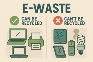 Diagram of what can and can not be recycled
